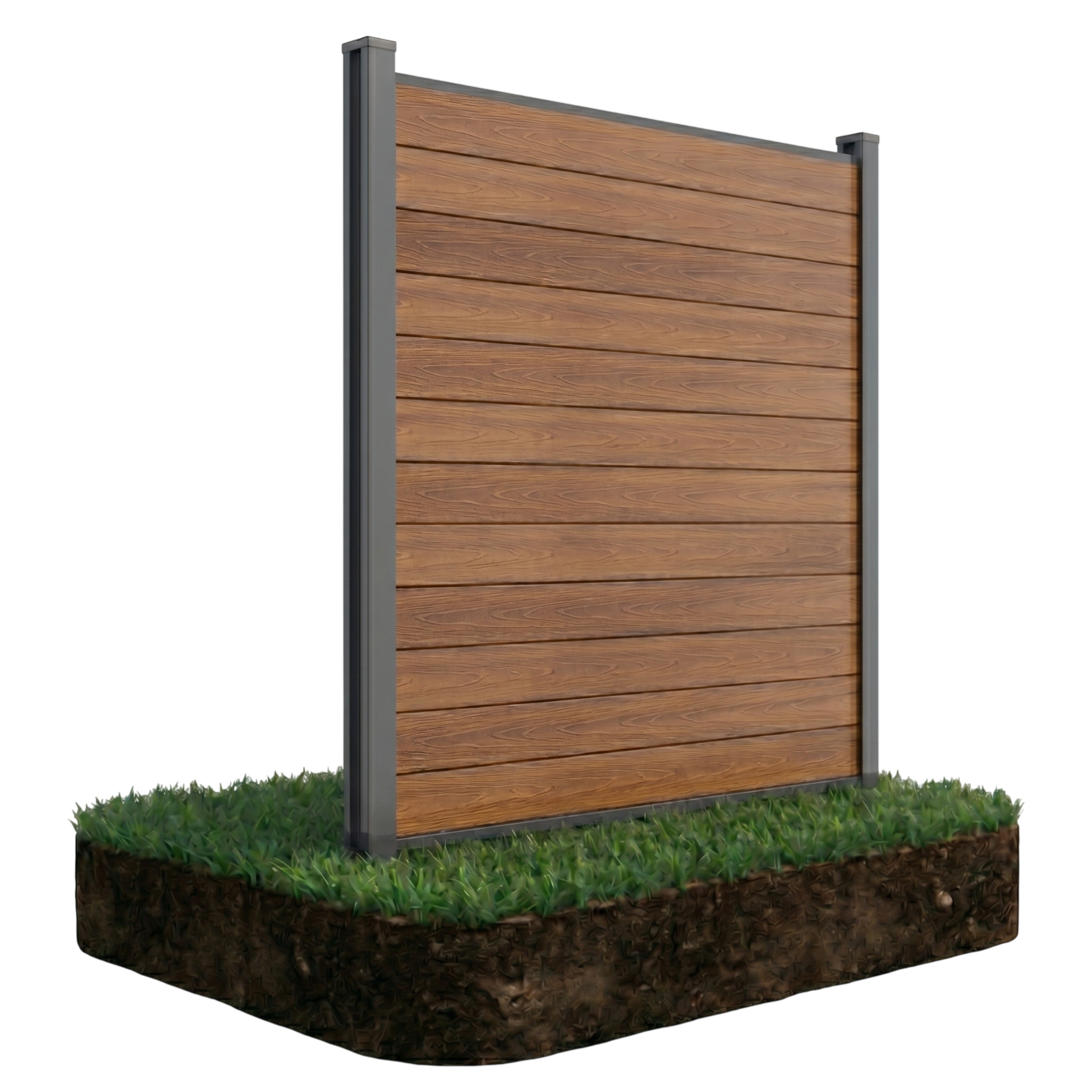 Przęsło ogrodzeniowe do miękkiego podłoża 1,8 m URBAN Teak - Gutroof