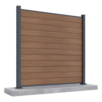 Przęsło ogrodzeniowe do twardego podłoża 1,8 m URBAN Teak - Gutroof