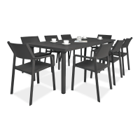 Zestaw ogrodowy Nardi TRILL/LIBECCIO 160-220cm 8+1 Antracite