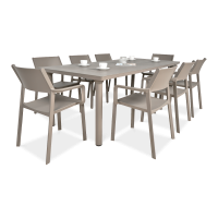 Zestaw ogrodowy Nardi TRILL/LIBECCIO 160-220cm 8+1 Tortora