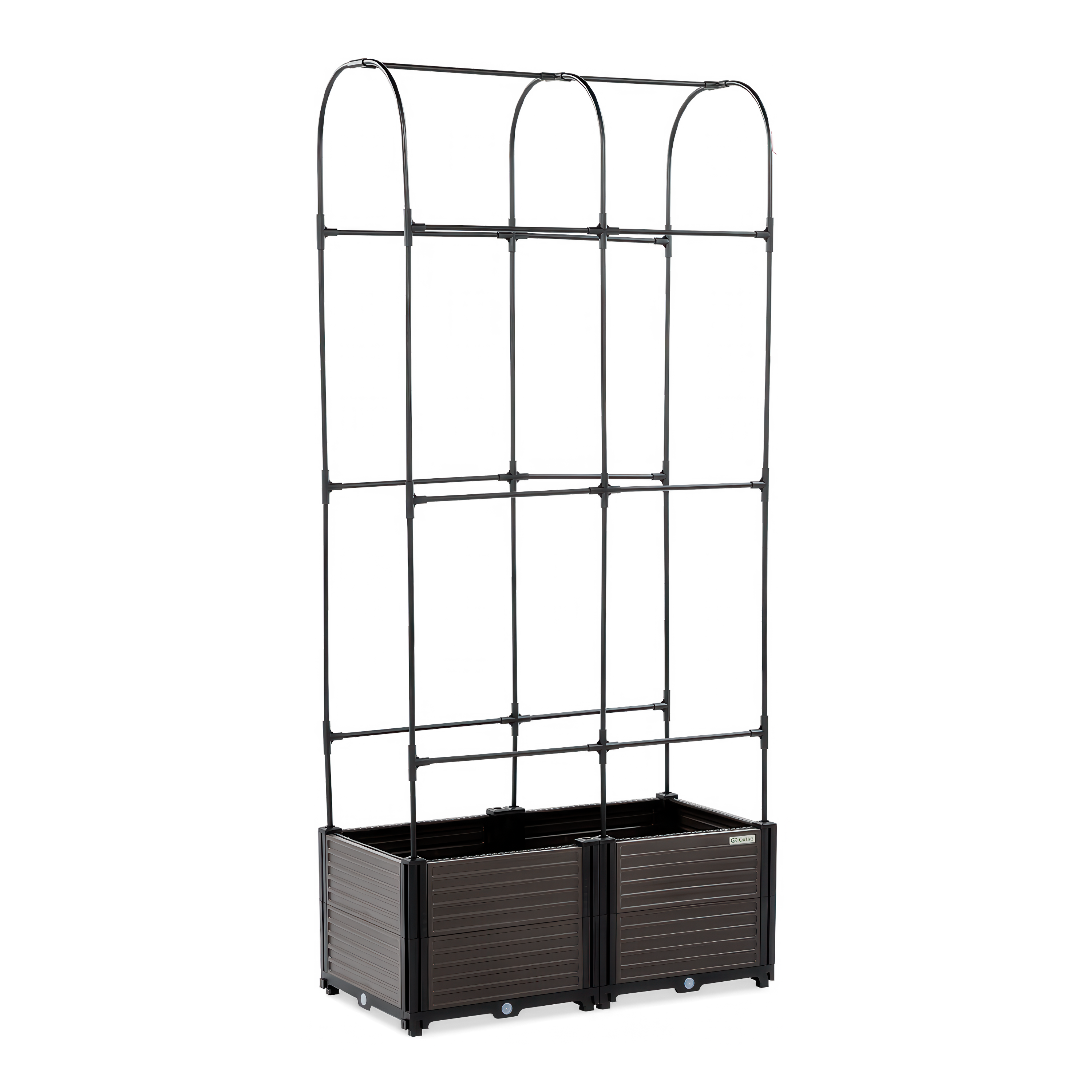 Skrzynia uprawowa + stojak zaokrąglony GROW ROUND SET 84x42x180cm - CULTIVO