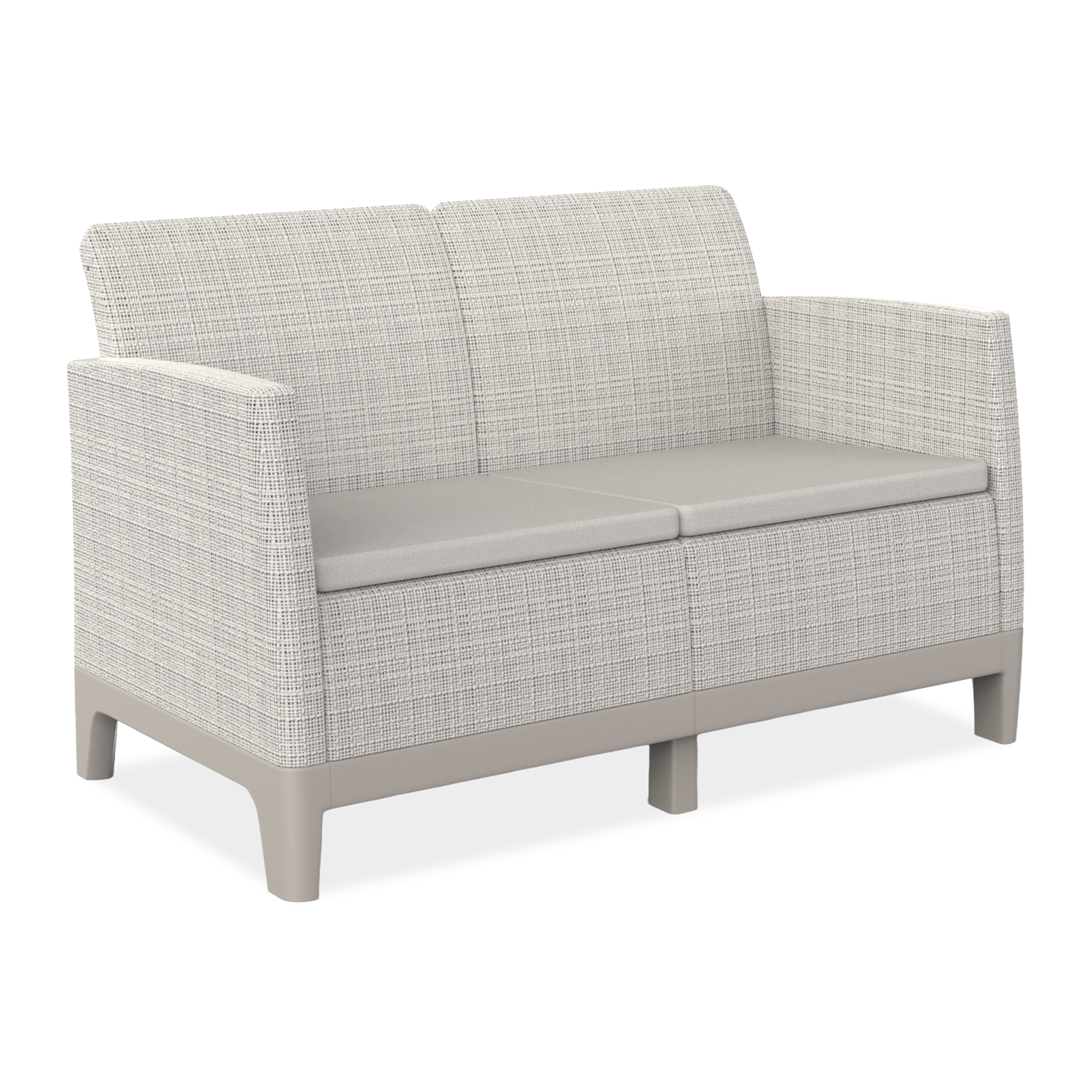 Sofa 2-osobowa SCANDI FORMA imitacja juty Beige - Keter  