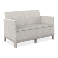 Sofa 2-osobowa SCANDI FORMA imitacja juty Beige - Keter