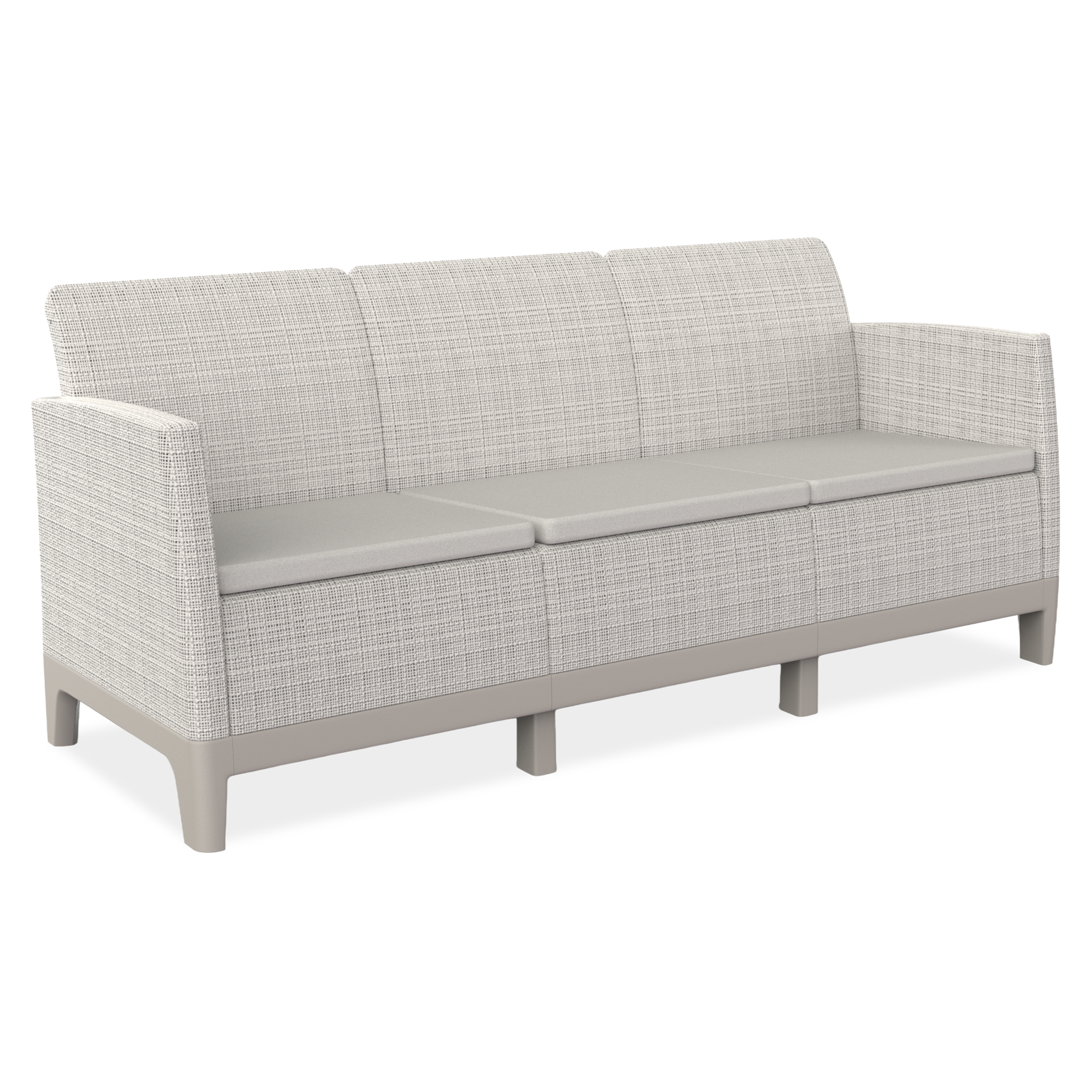 Sofa 3-osobowa SCANDI FORMA z poduszkami Beige - Keter  