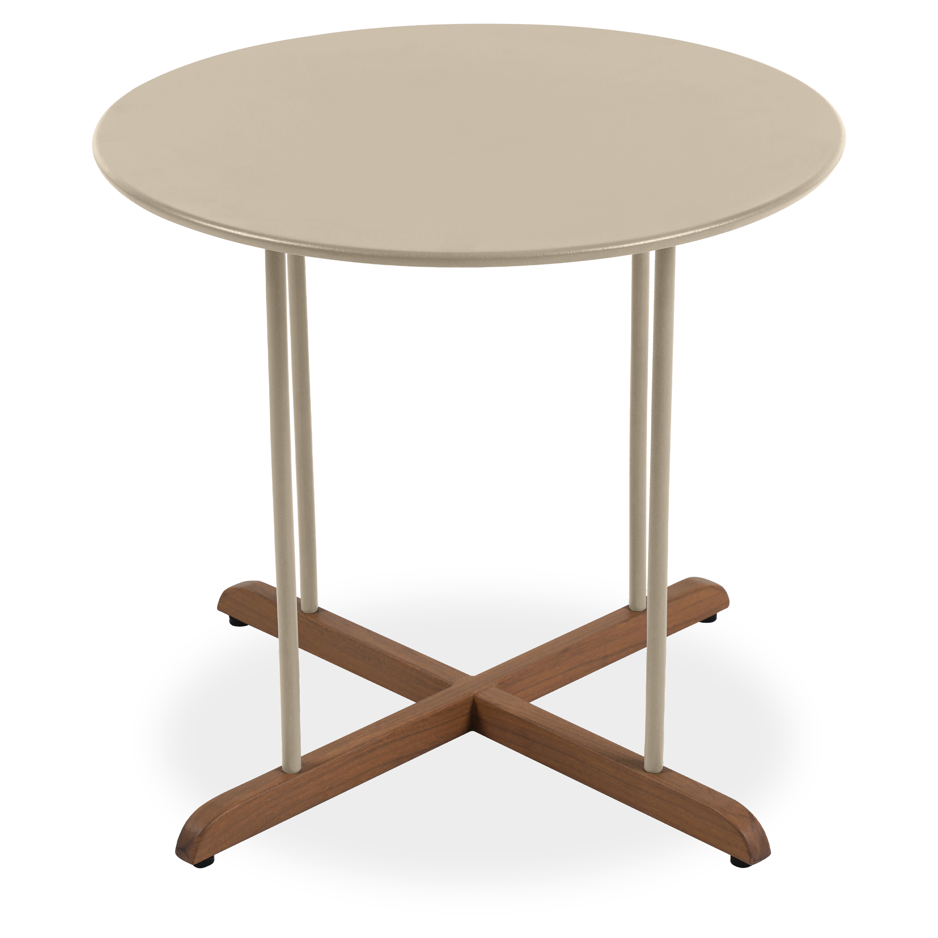 Stolik ogrodowy RONDA Light Beige, śr. 49,5 cm – BJORKKA