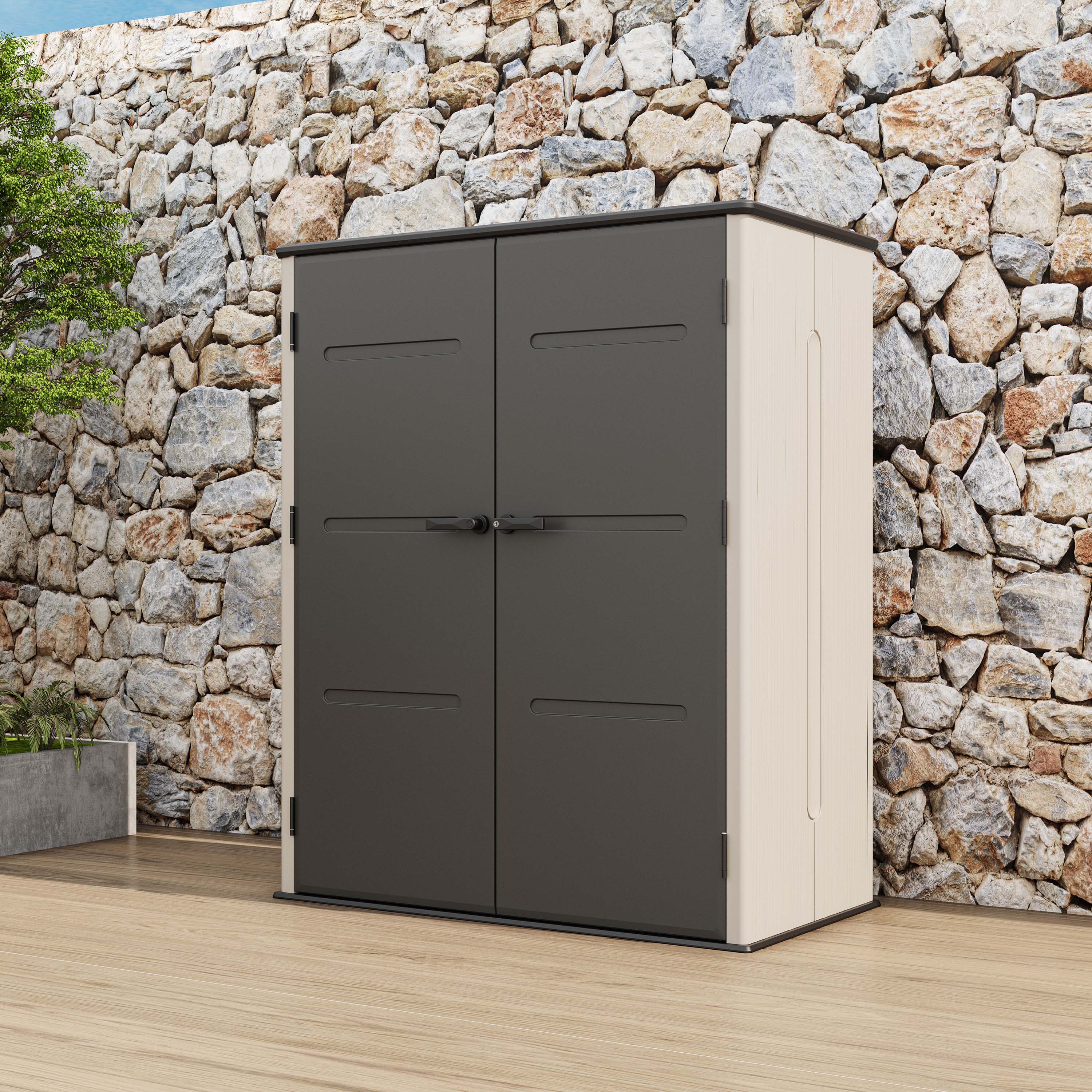 Szafa ogrodowa DAKOTA 143x77 cm Cold Grey - HARDMAISTER