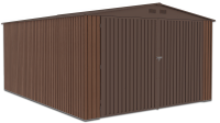 Metalowy domek ogrodowy/garaż Kingston 380x480 Walnut - HARDMAISTER
