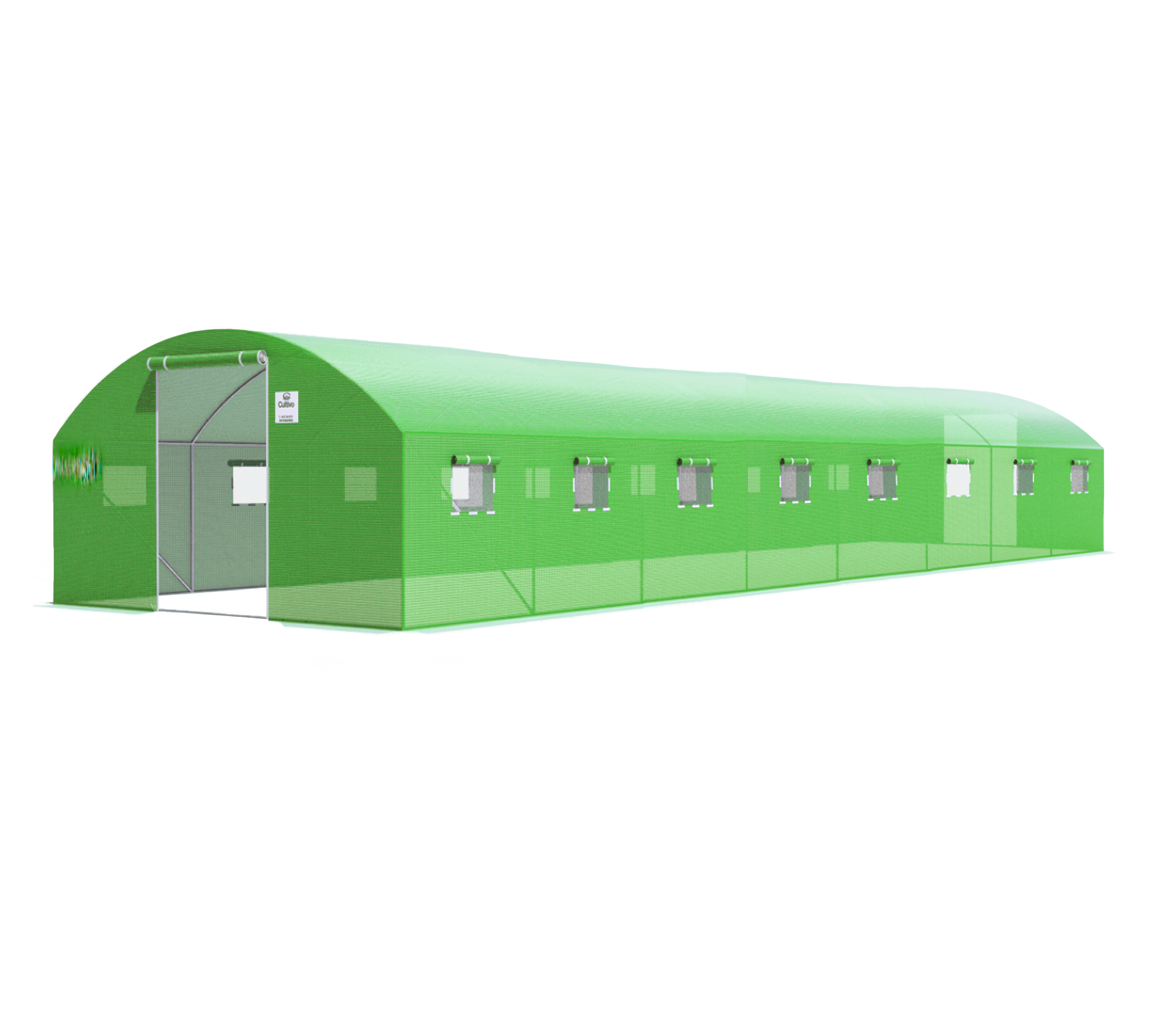 tunel na rozsady z podwójnymi drzwiami 4x8x2 - 32m2 Zielony, nasiona w zestawie