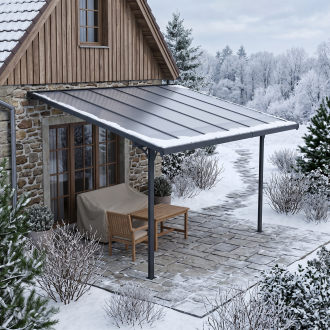 Wiata tarasowa ATLANTA 3,7x3m Cold Grey — aranżacja