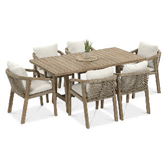Zestaw mebli jadalnianych do ogrodu MARIGOLD 6+1 dining - FURRORE