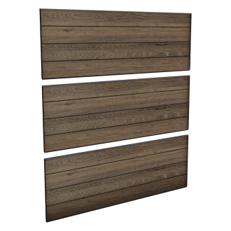 Zestaw 3 paneli ogrodzeniowych DECO Walnut