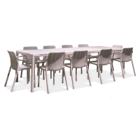 Zestaw tarasowy Nardi TIBERINA/TEVERE 10+1 z rozkładanym stołem 210-275 cm, Corda