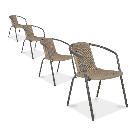 Zestaw krzeseł Simple Cappuccino 2 sztuki Focus Garden bez tła PNG