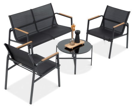 Zestaw mebli Mango Caffe Black Focus Garden bez tła PNG
