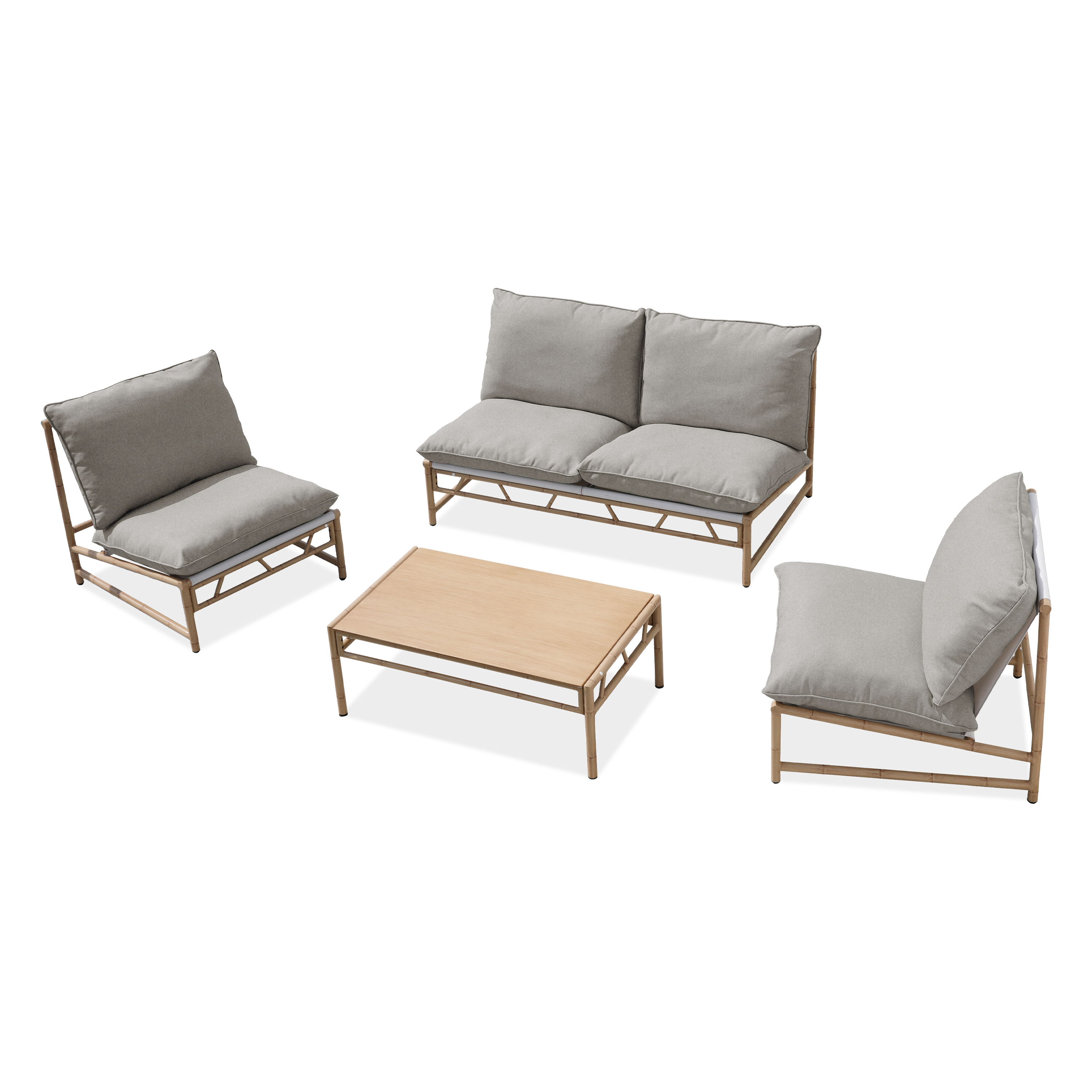 Zestaw ogrodowy MAKANI CAFFE Grey/Beige - Bjørkka