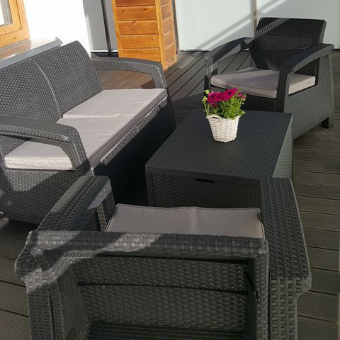 Zestaw ogrodowy CORFU SET Graphite zdjęcie realizacji 1