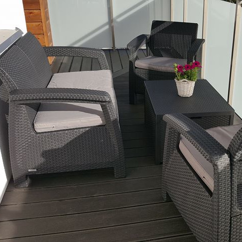 Zestaw ogrodowy CORFU SET Graphite zdjęcie realizacji 2