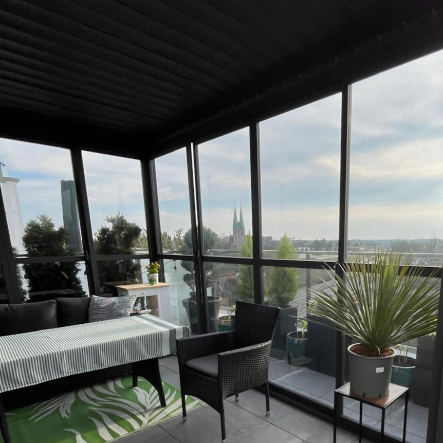 Pergola ogrodowa aluminiowa Premium Anthracite 3x4 - Gutroof zdjęcie realizacji 3
