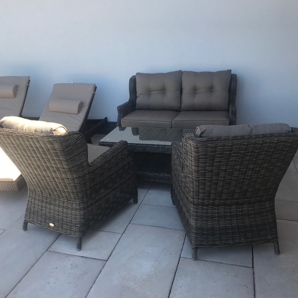 Meble z technorattanu TRIVENTO 2 Brown zdjęcie realizacji 2
