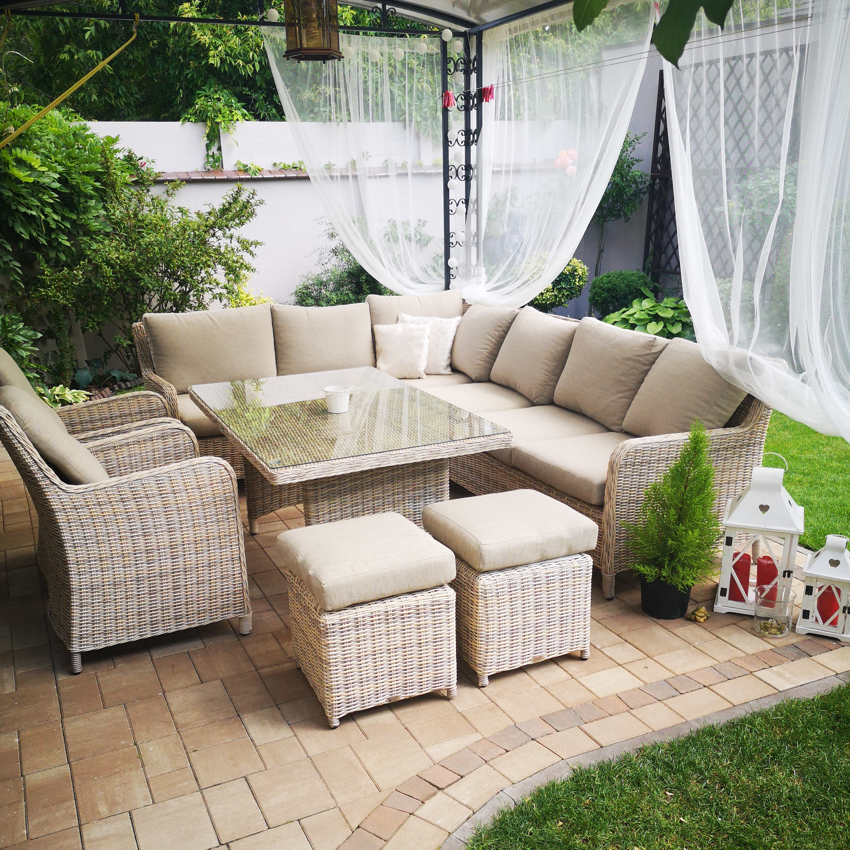Narożnik z technorattanu MARYLAND Beige zdjęcie realizacji 1