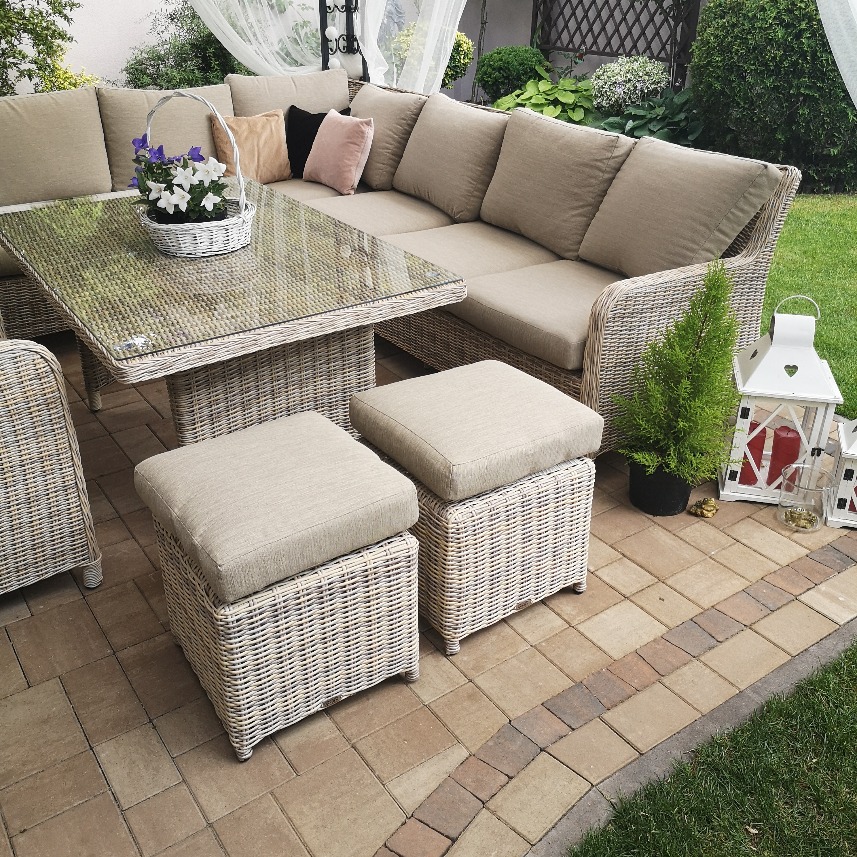 Narożnik z technorattanu MARYLAND Beige zdjęcie realizacji 6