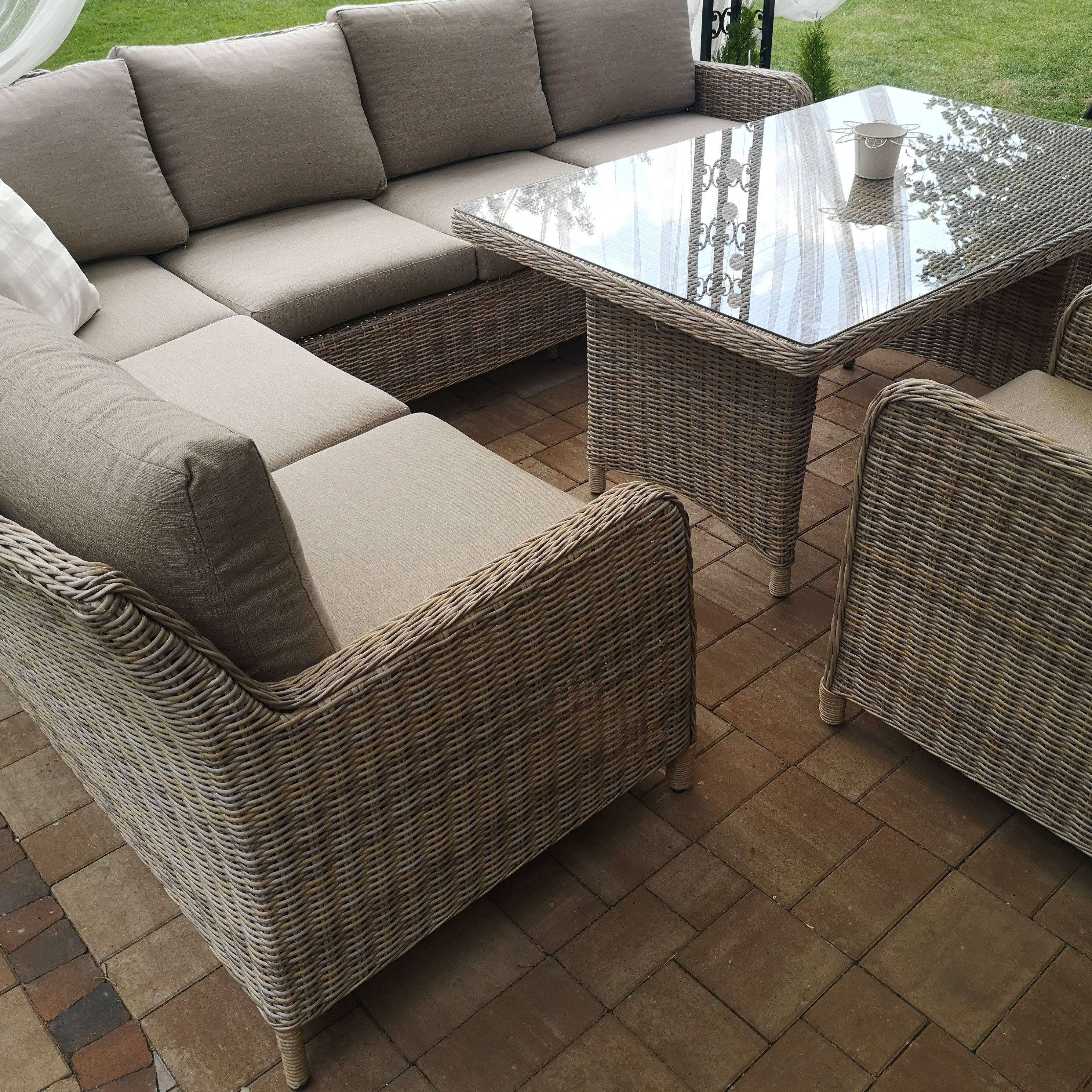 Narożnik z technorattanu MARYLAND Beige zdjęcie realizacji 9