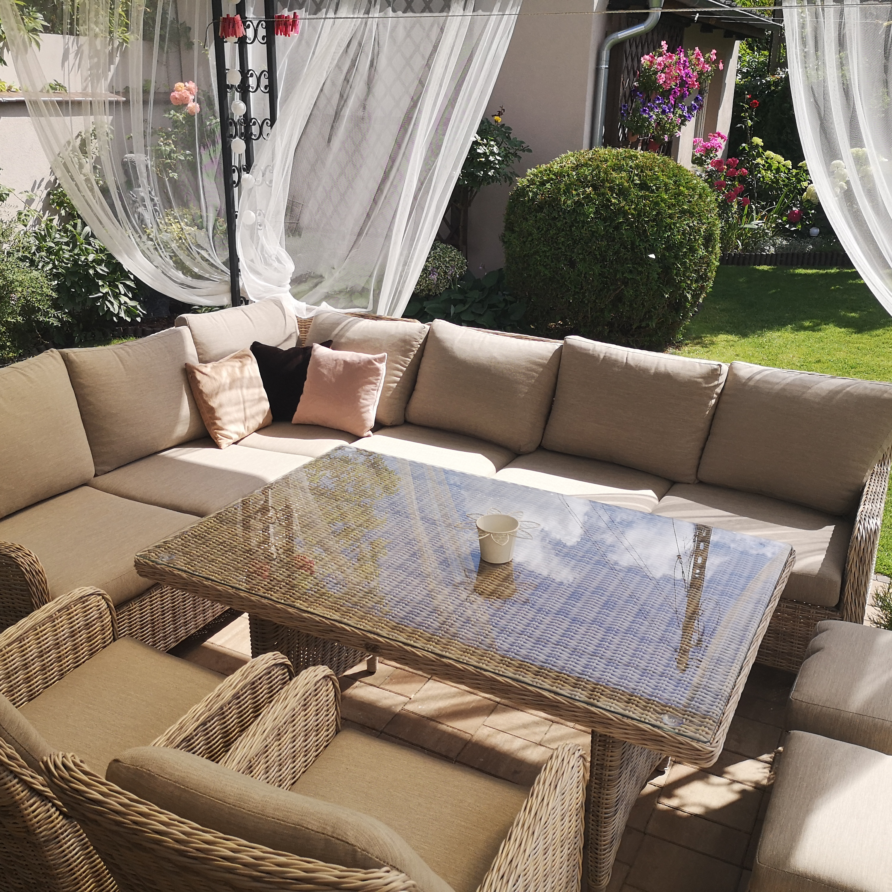 Narożnik z technorattanu MARYLAND Beige zdjęcie realizacji 10