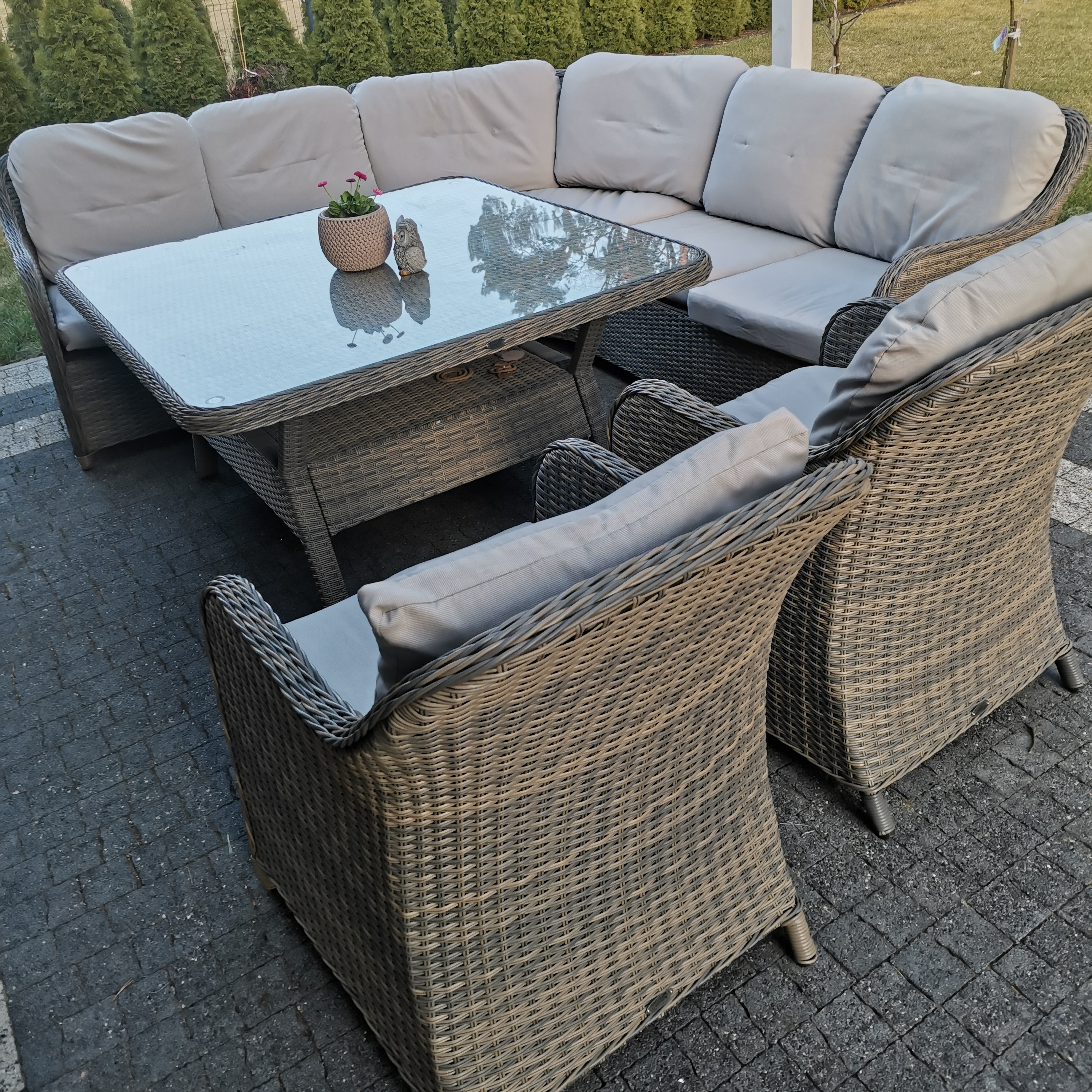 Narożnik z technorattanu SAVONA Beige zdjęcie realizacji 2