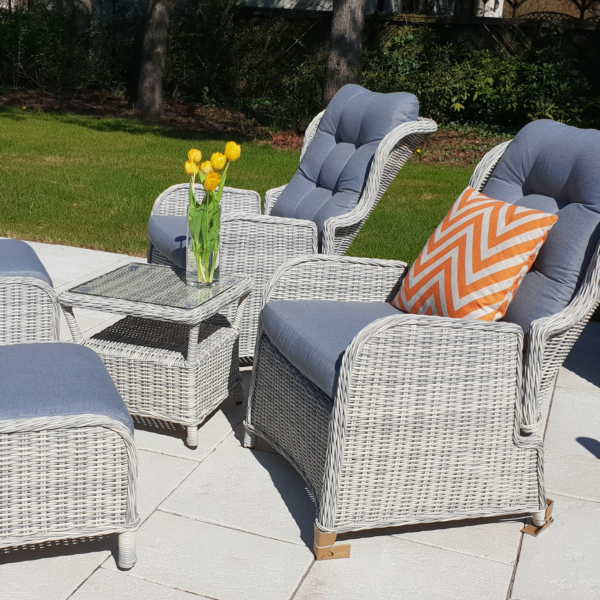 Zestaw wypoczynkowy SIENNA DUO PREMIUM White Grey zdjęcie realizacji 3