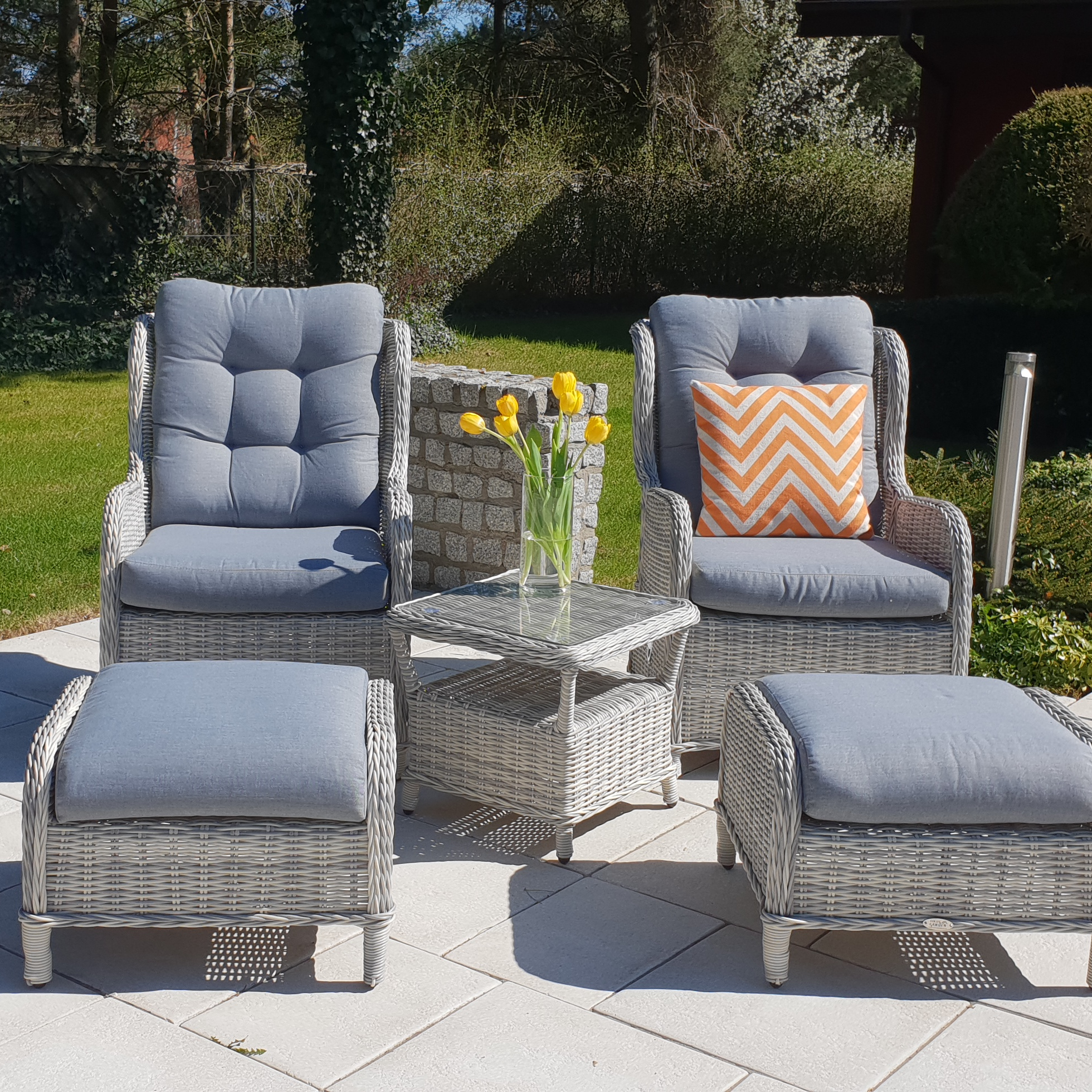 Zestaw wypoczynkowy SIENNA DUO PREMIUM White Grey zdjęcie realizacji 4