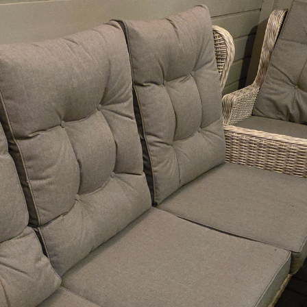 Meble technorattanowe TRIVENTO DINING 3 White Grey zdjęcie realizacji 5