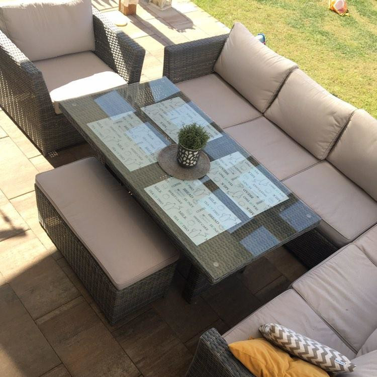 Narożnik technorattan MONIZ DINING PLUS Brown zdjęcie realizacji 1