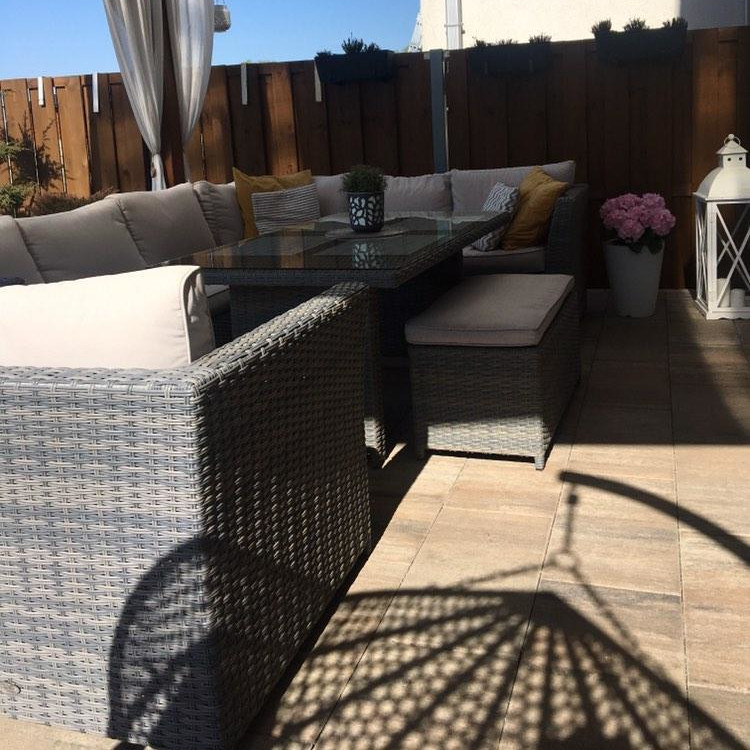 Narożnik technorattan MONIZ DINING PLUS Brown zdjęcie realizacji 2