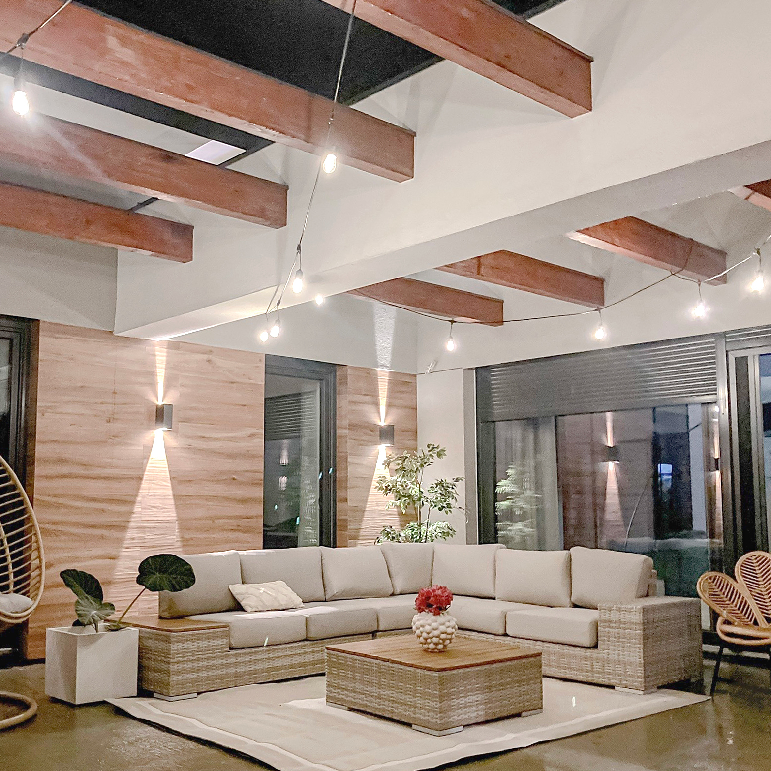 Narożnik technorattan AVOCADO WOOD Beige zdjęcie realizacji 2