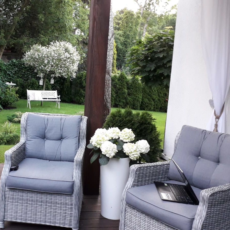 Meble z technorattanu TRIVENTO 2 White Grey zdjęcie realizacji 3