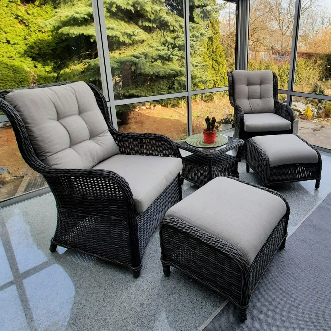 Zestaw wypoczynkowy SIENNA DUO PREMIUM Dark Grey zdjęcie realizacji 2