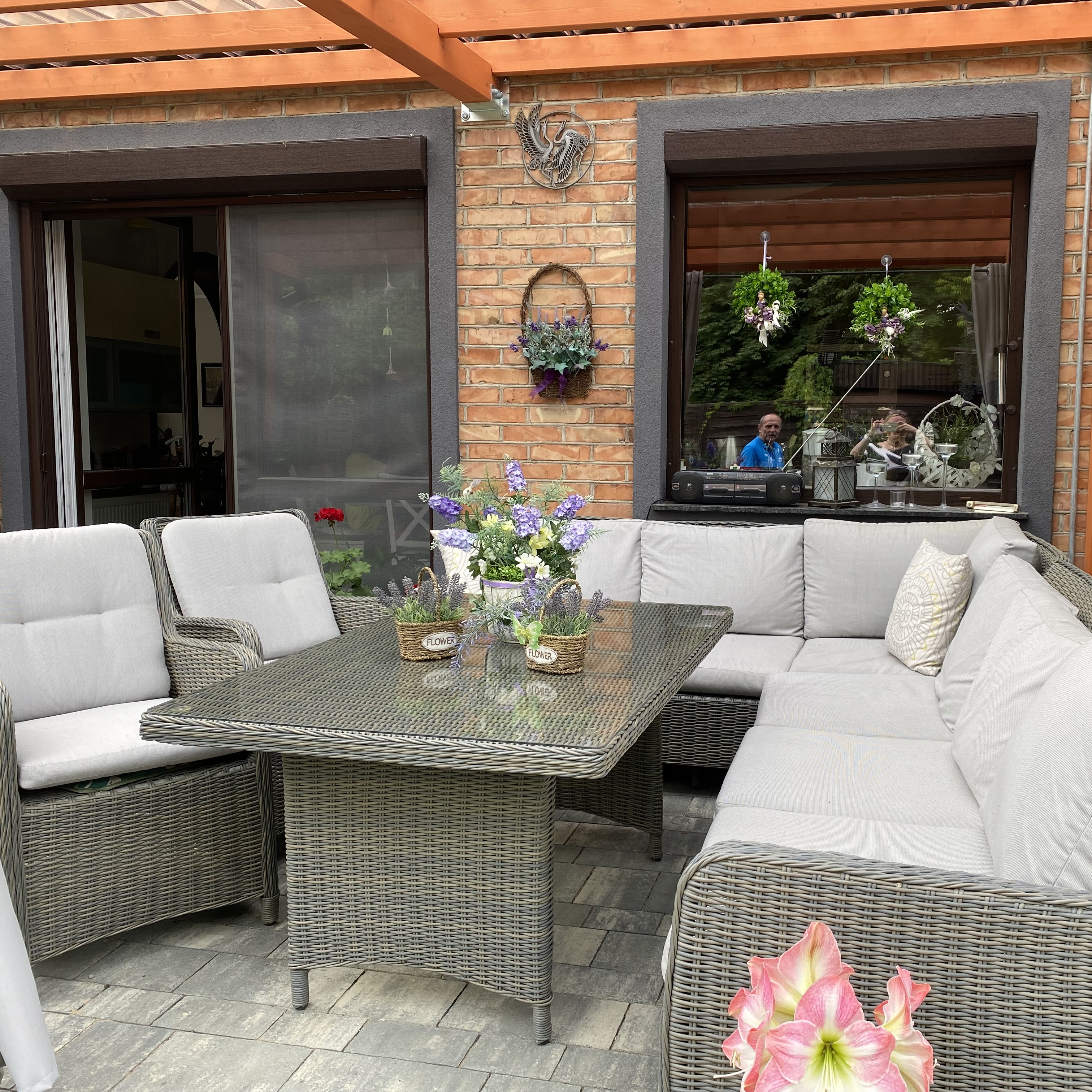 Narożnik z technorattanu MARYLAND Dark Grey zdjęcie realizacji 1
