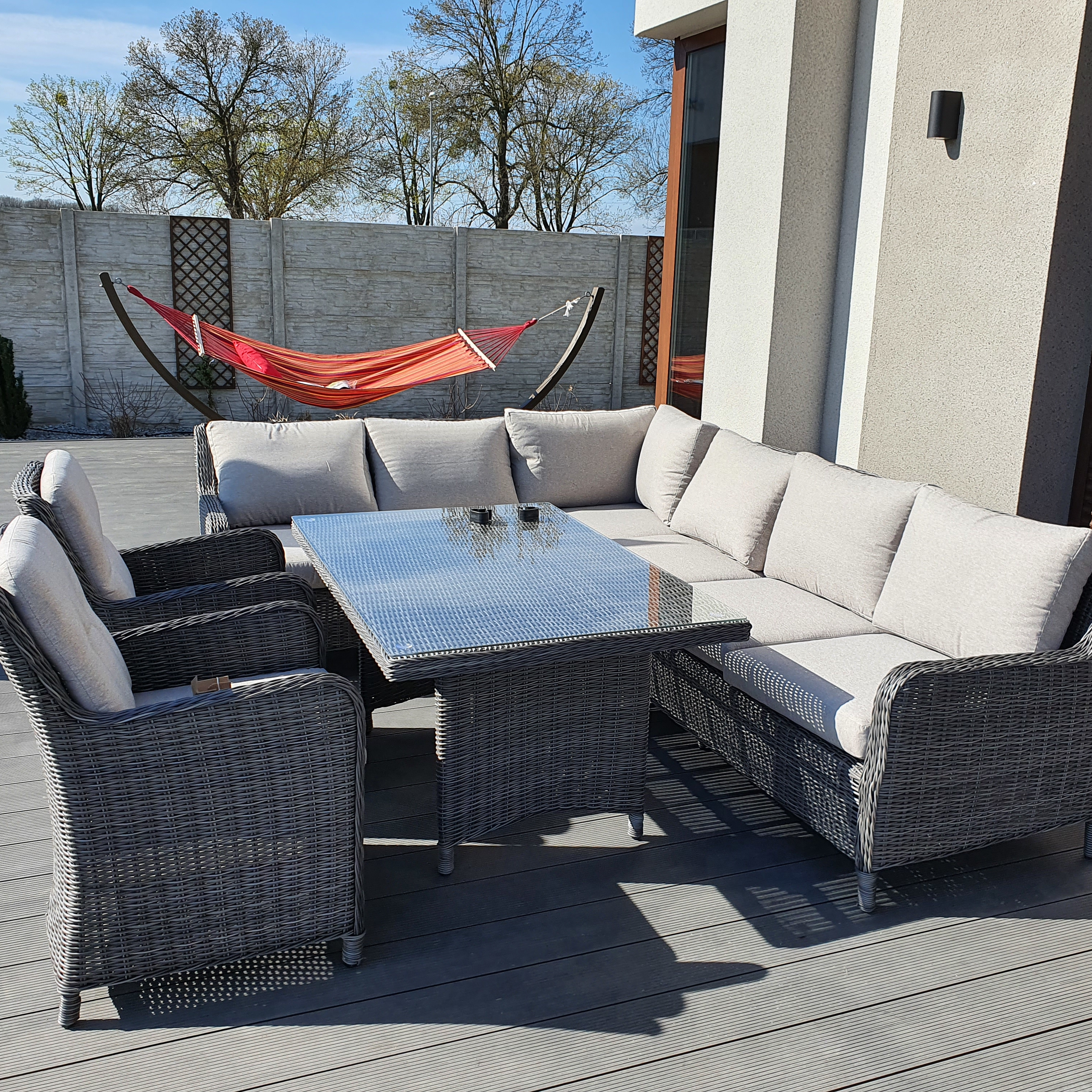 Narożnik z technorattanu MARYLAND Dark Grey zdjęcie realizacji 2