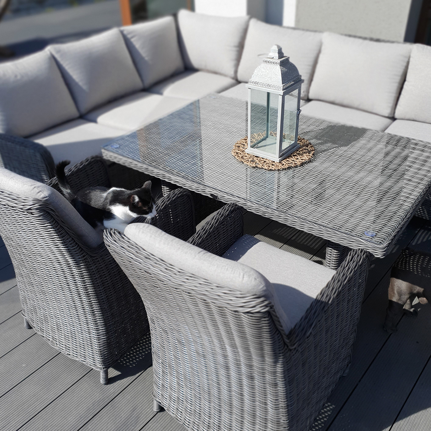 Narożnik z technorattanu MARYLAND Dark Grey zdjęcie realizacji 4