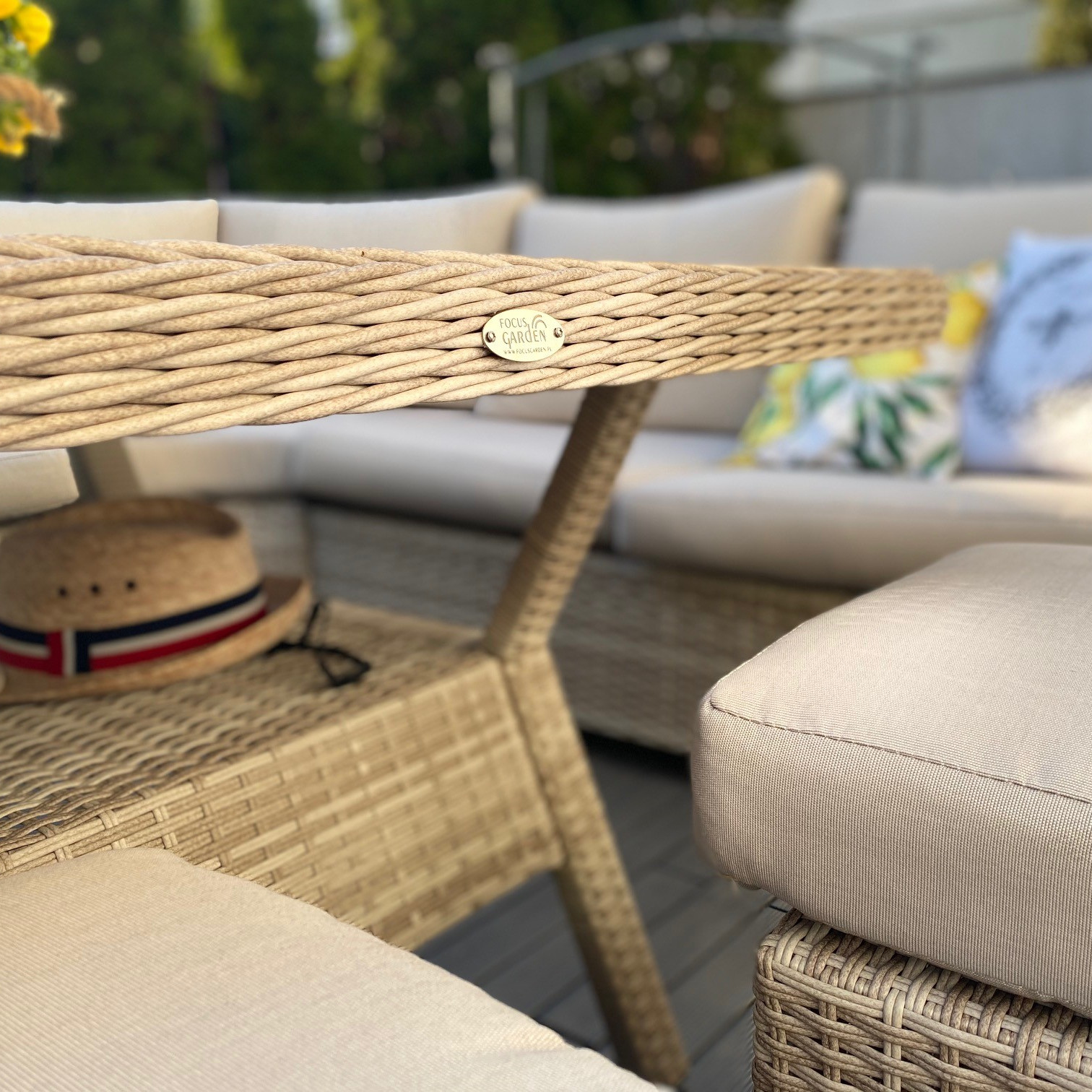 Narożnik z technorattanu TOLEDO DINING Beige zdjęcie realizacji 2