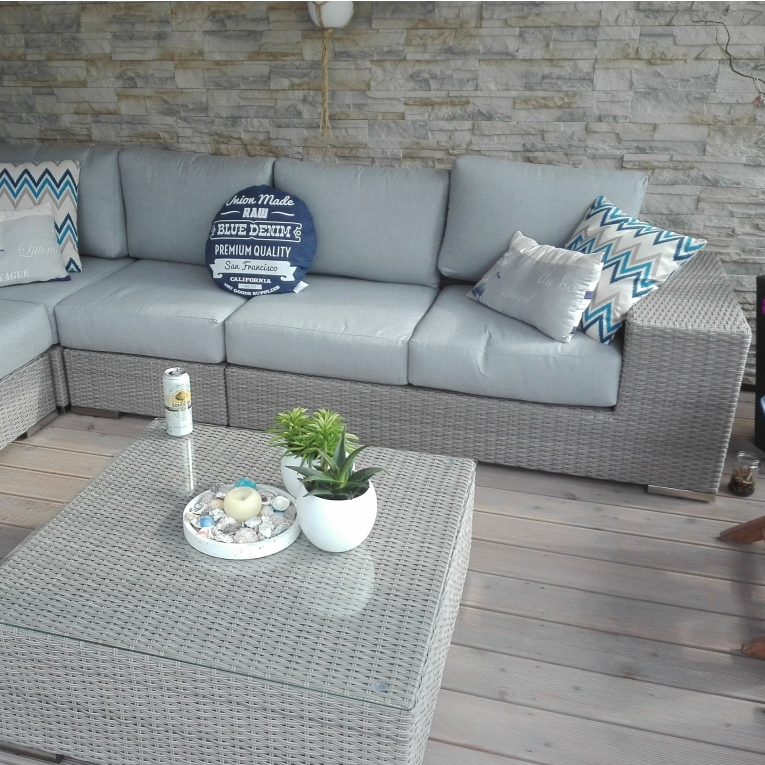 Narożnik technorattan AVOCADO Beige zdjęcie realizacji 2