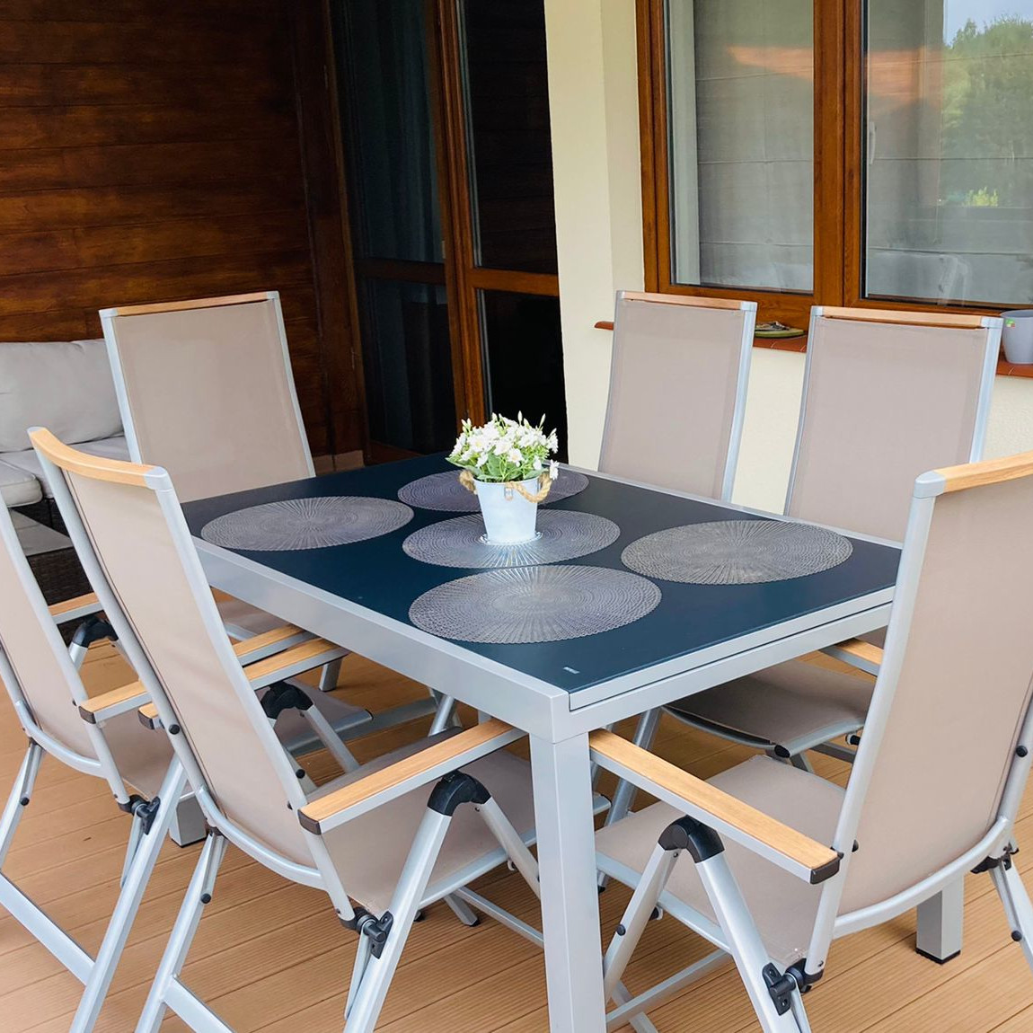 Meble ogrodowe BRISBANE 6/250 Taupe zdjęcie realizacji 2