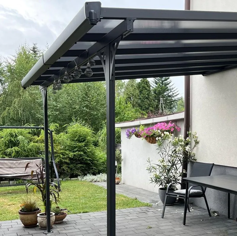 Wiata tarasowa ATLANTA 3,7x3m Cold Grey zdjęcie realizacji 6