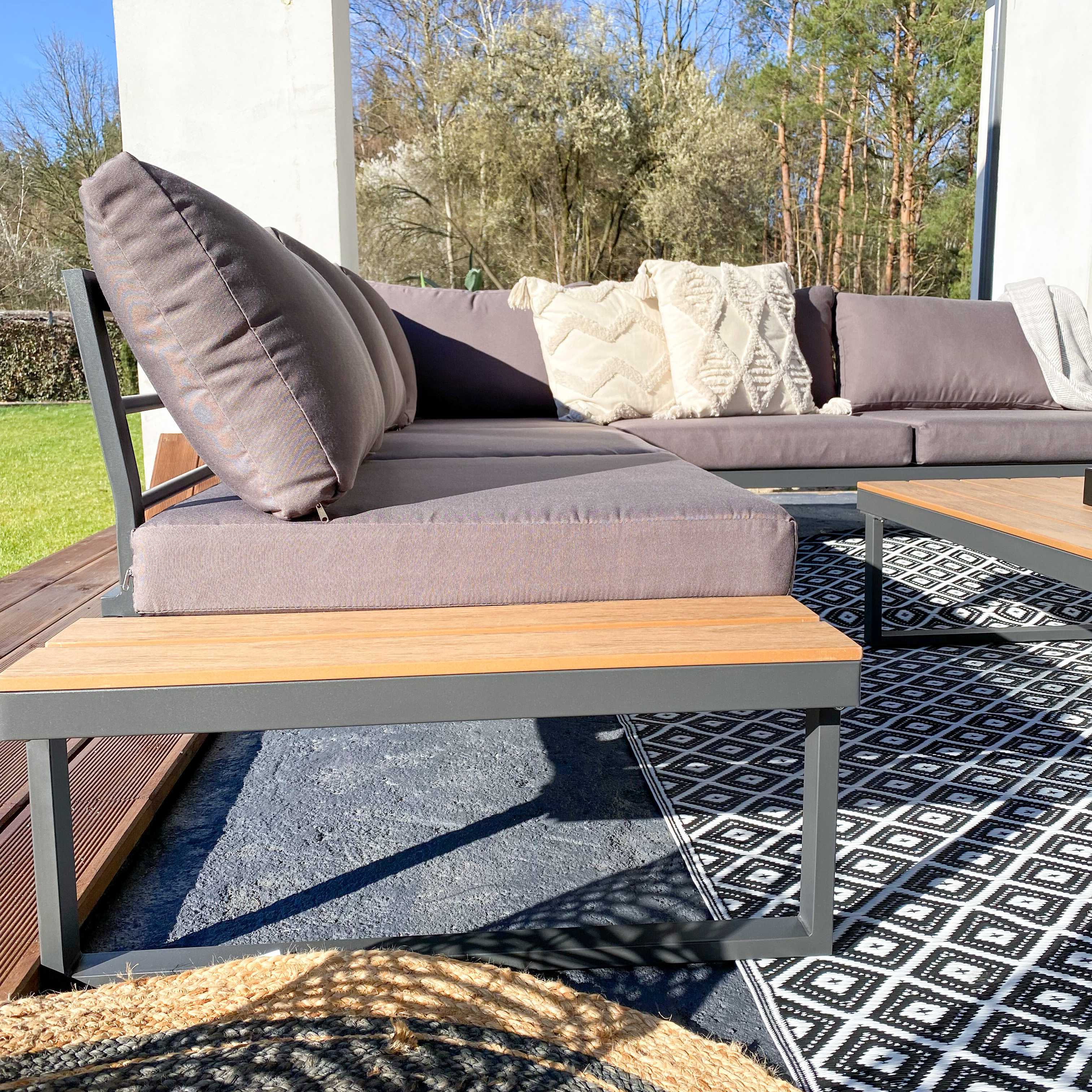 Narożnik wypoczynkowy EMERSON Dark Grey zdjęcie realizacji 2