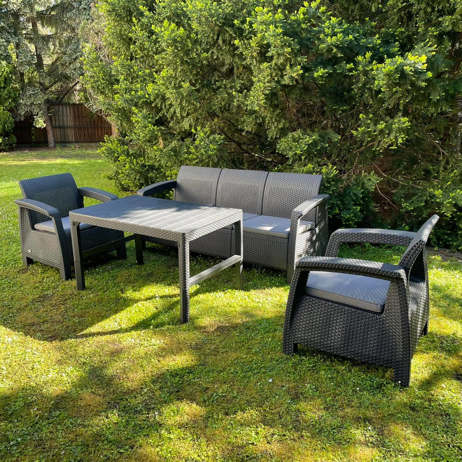 Zestaw ogrodowy CORFU MAX 3 Graphite zdjęcie realizacji 1