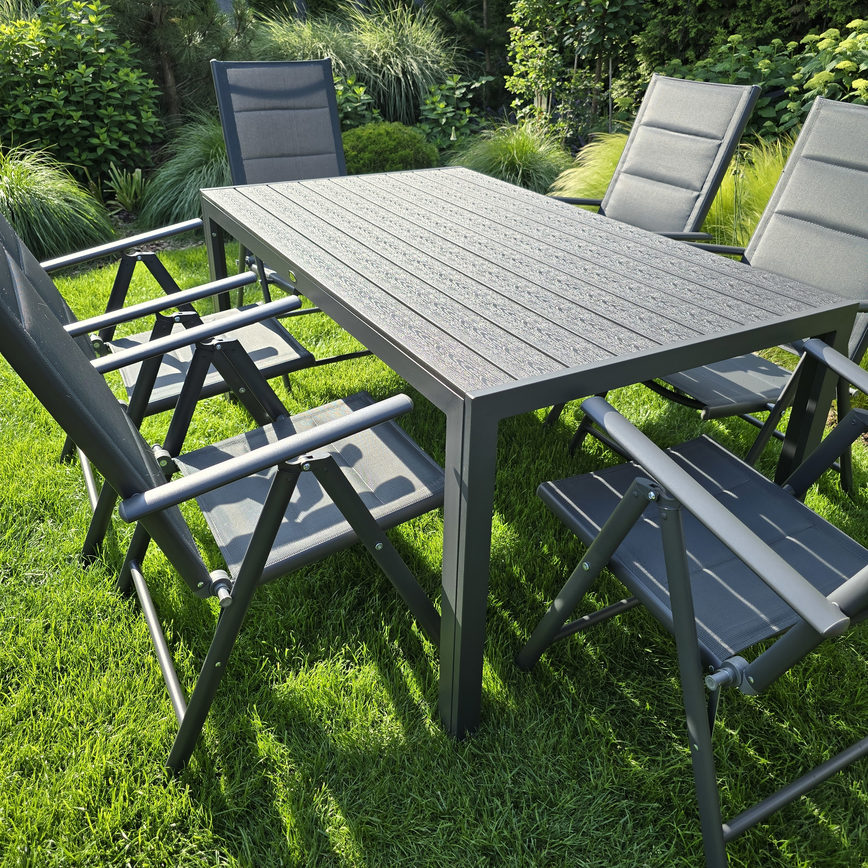 Zestaw mebli ogrodowych SYDNEY dark grey/ dark grey zdjęcie realizacji 1