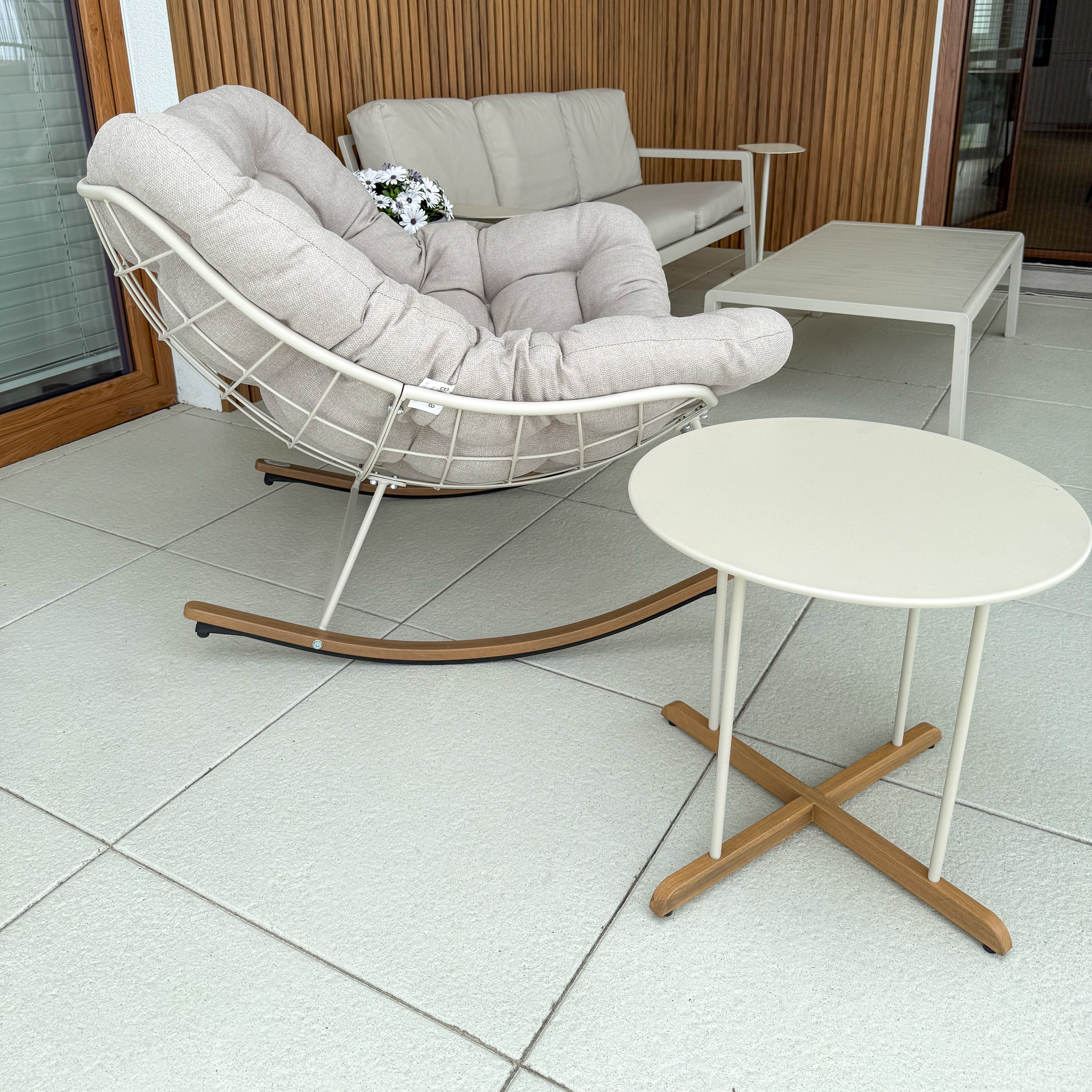 Zestaw na taras RONDA 1+1 Light Beige - BJORKKA zdjęcie realizacji 8
