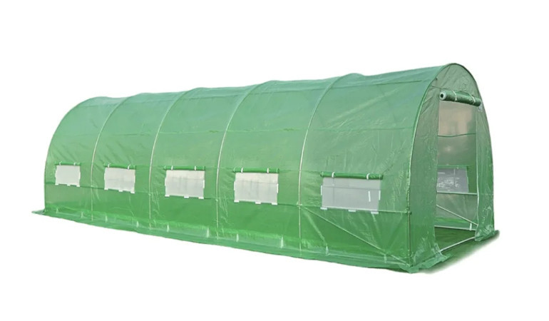 Tunel PODWÓJNE Drzwi 4x6x2 - 24m2 Zielony od Cultivo na białym tle